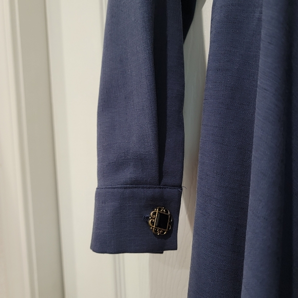 Women's Blue Vintage-inpired 1950s Swing Dress - Picture 5 of 6